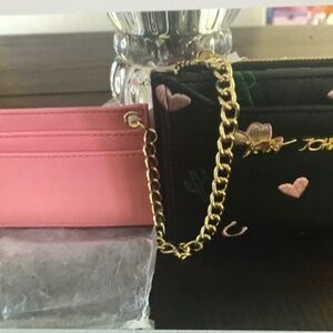 ♦️NWT Betsey Johnson Western Double fold snap wallet & attached chain card case